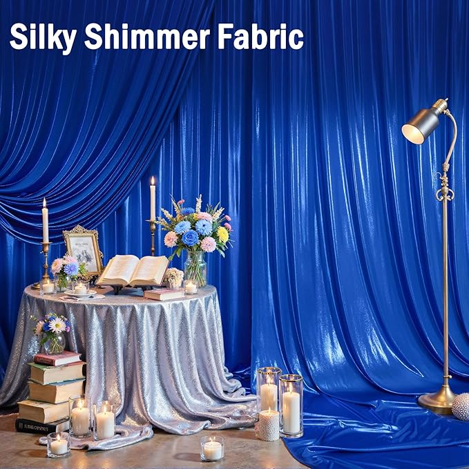 20ftx10ft Royal Blue Sequin Backdrop Curtain Panels - Image 6