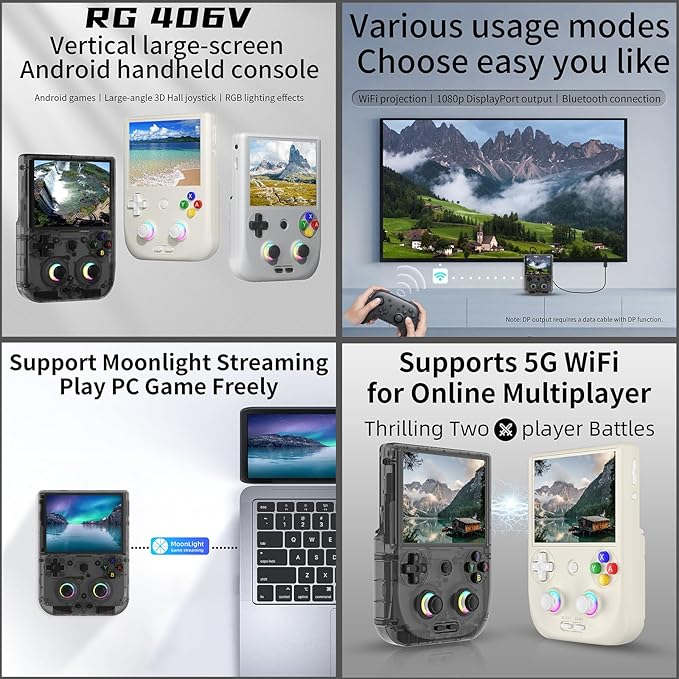 RG406V Handheld Game Console Preloaded Games RG 406V 4-inch IPS Multi-touch - Image 6