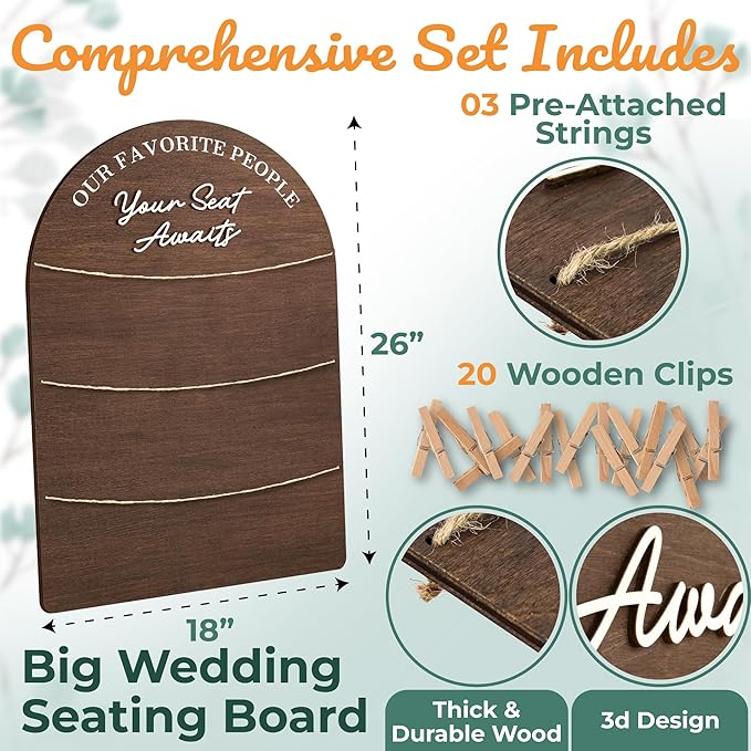 STOFINITY Wedding Seating Chart Board Display - Image 2