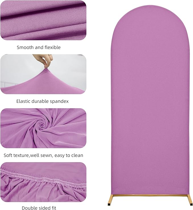 Wedding Arch Cover 7.2FT 6FT Arch Backdrop Cover Spandex Fitted Arch Cover - Image 5