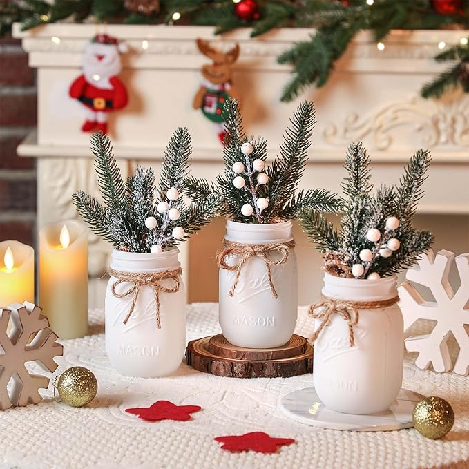 Mason Jars by Winter White, 3 Decorative Jars - Image 2