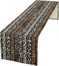 Cow Patchwork Print Table Runner, Country Farm Animal Fur Skin Farm Safari by ShiTingYu