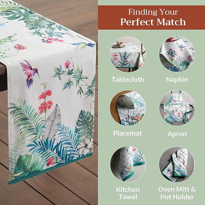 Maison d' Hermine Table Runner 100% Cotton Double Layer Table Runners 108 - Image 5