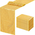 Gold Table Runners 10 Pieces 12x72 Inch Glitter Dining Table Runner Sequin by SoarDream
