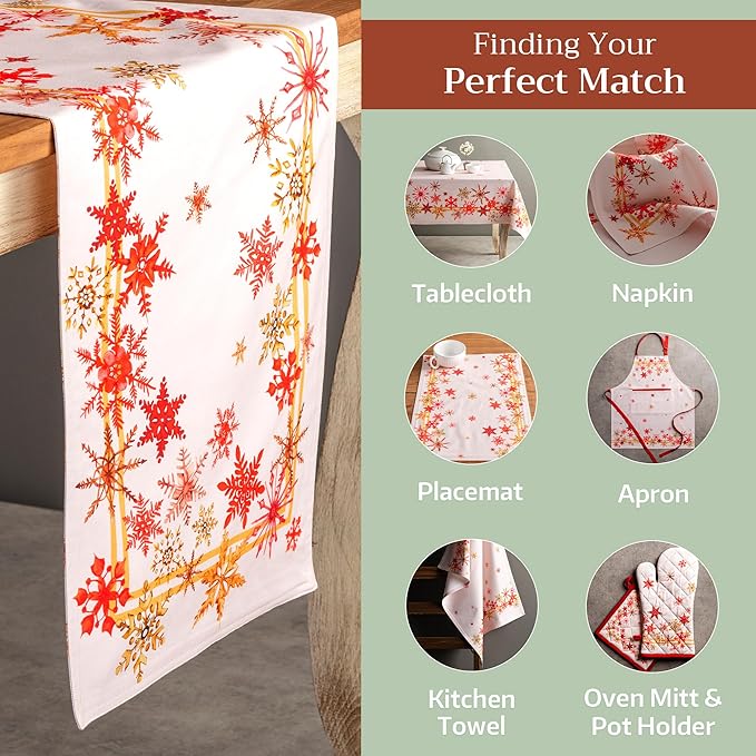 Maison d' Hermine Table Runner 100% Cotton Double Layer Table Runners 108 - Image 6