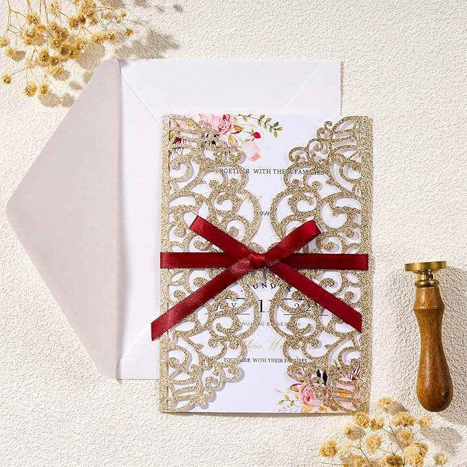 25pcs Personalized Wedding Invitations - Image 5