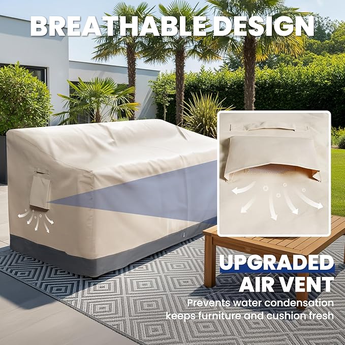 Extra Heavy Duty 2 Seater Outdoor Couch Cover Waterproof Up to 8000pa, Patio - Image 6