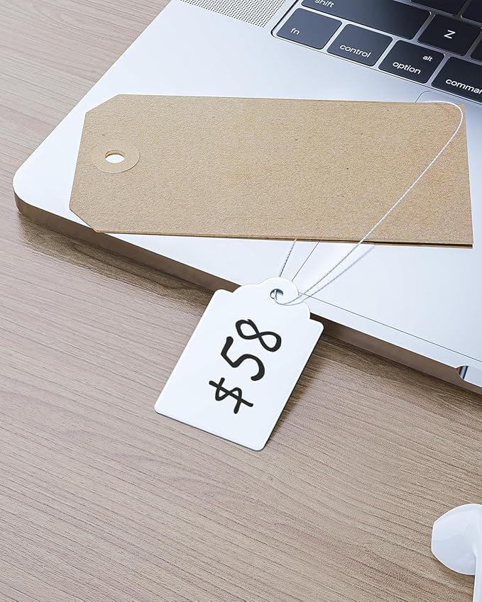 Uniclife 200 Pcs Price Tags 1.8 Inch Writable Price Labels White Price Display - Image 8