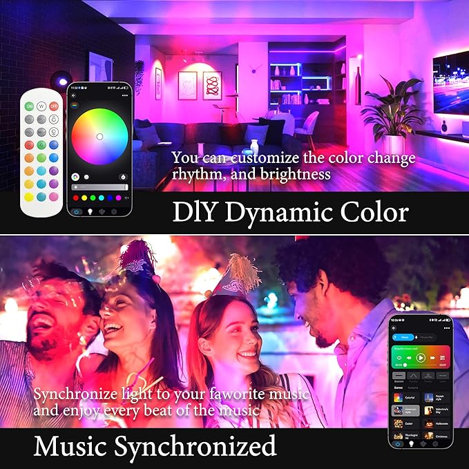 Water Wave Projector with APP & RF Control, IP65 Waterproof Smart Outdoor Lights - Image 5