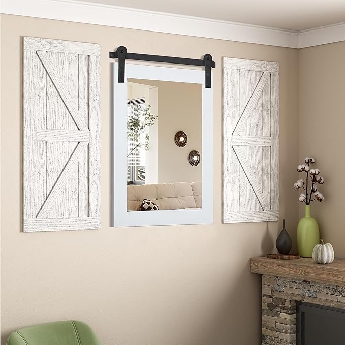 COGOOD Farmhouse Barn Door Mirror - Image 2
