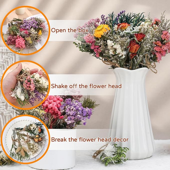 12/24 Pack Dried Flowers for Vase Various Mini Bouquet Dried Small Wildflowers - Image 5