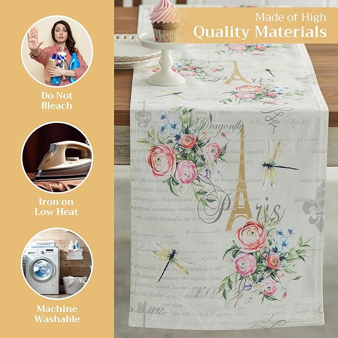 Maison d' Hermine Table Runner 100% Cotton Double Layer Table Runners 72 inches - Image 3