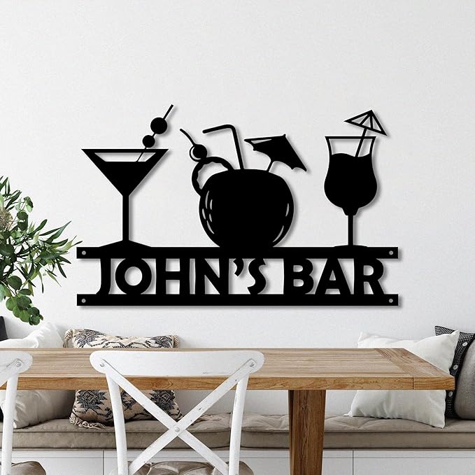 Custom Metal Bar Sign with LED Light Personalized Bar Theme Cocktail Metal Sign - Image 5