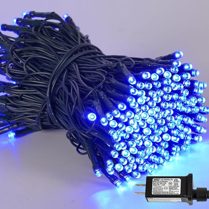 YEGUO 66ft 200 LED Blue Christmas Lights Outdoor Waterproof, Twinkle Tree by YEGUO