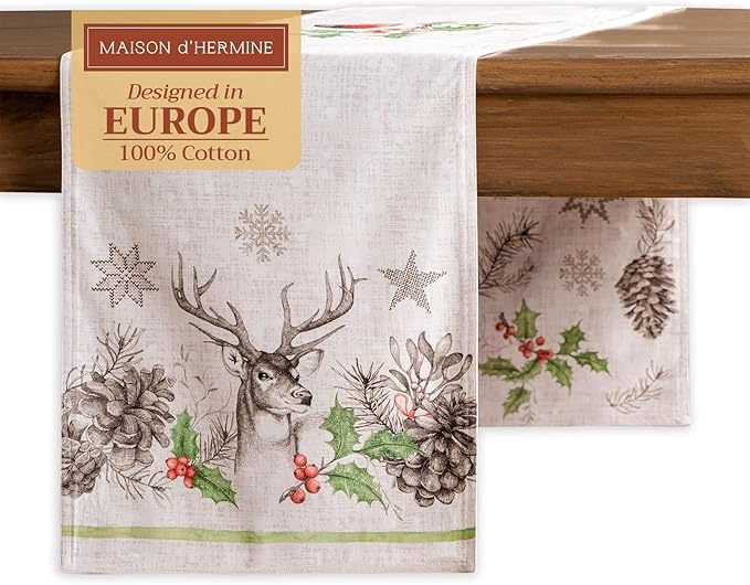 Maison d' Hermine Table Runner 100% Cotton Double Layer Table Runners 108 by MaisondHermine