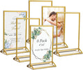 6 Pack Acrylic Sign Holder 4x6 Inches, Double-sided Picture Frames by Pansyling