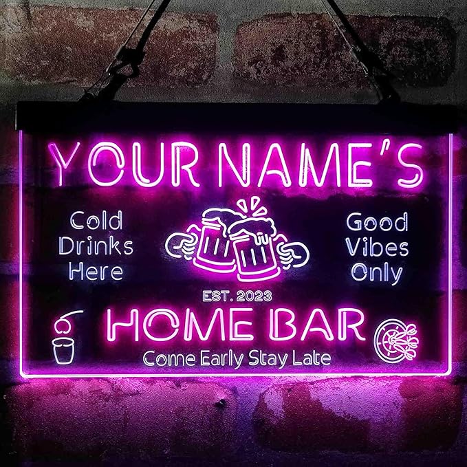 ADVPRO Personalized Your Name Custom Home Bar Beer Established Year Dual Color - Image 2