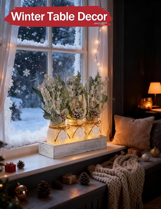 Winter Centerpieces for Tables, Table Decor - Image 4