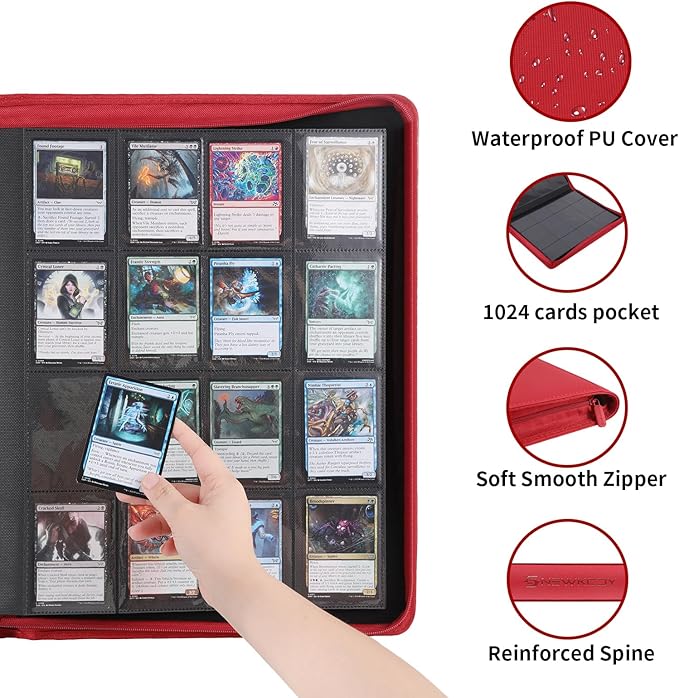 Snekdy premium 1024-pocket trading card binder, Card Albums 16 pockets - Image 2