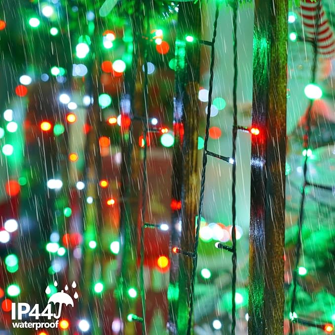 YEGUO 165ft 500 LED Christmas Lights Outdoor Waterproof, 8 Modes Red White and - Image 6
