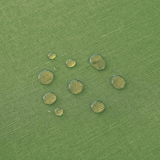 NLMUVW Olive Green Linen Tablecloth Square Tables, Water Resistant Textured - Image 3
