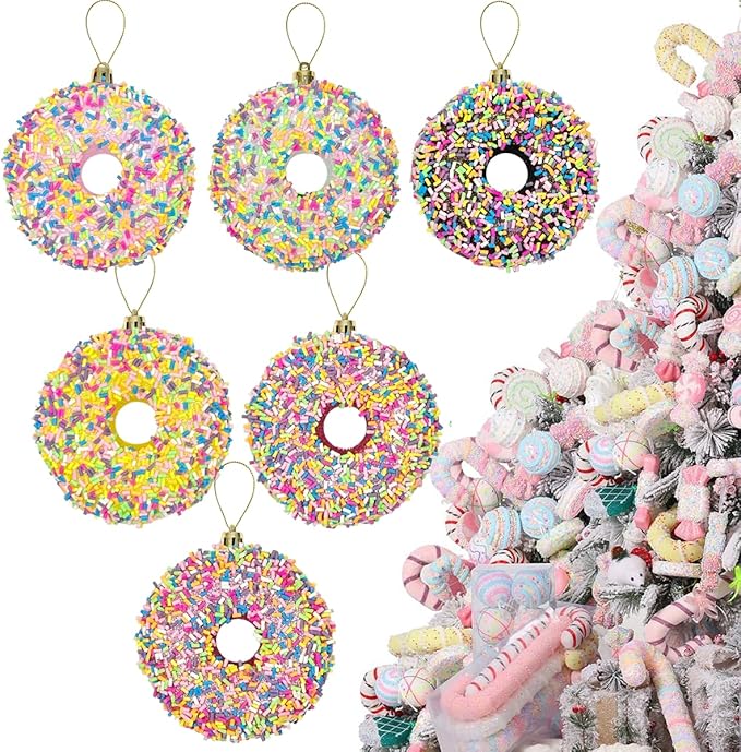 LANGXUN 6pcs Donut Candy Land 2025 Xmas Birthday Party Wedding Suppiles by LANGXUN