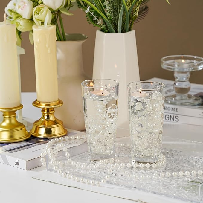 13Feet Pearl String Spool Roll for Floating Candles Faux Pearls Strands Garland - Image 2