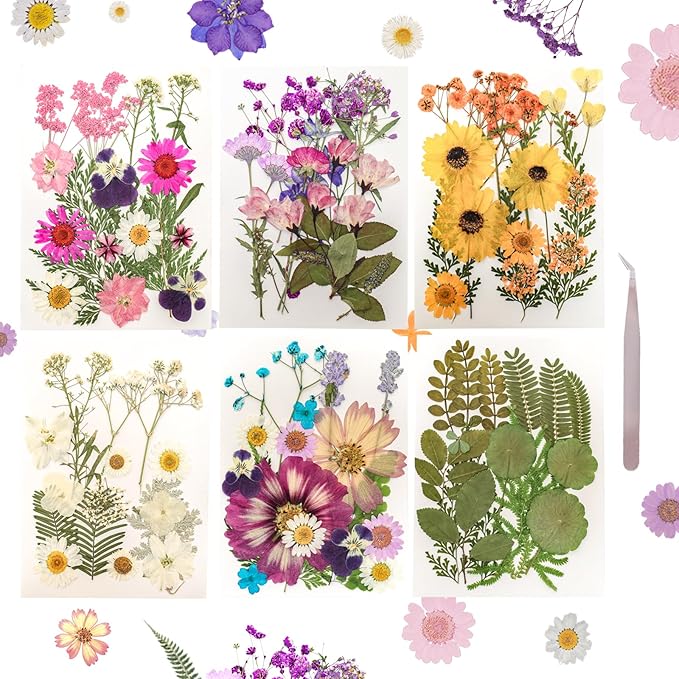 Dried Pressed Flowers for Resin Mold Dry Flower Real Leaves Bulk by Gvhntk