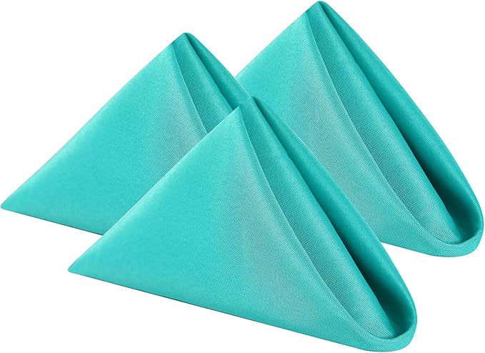Cloth Napkins 17x17 inch Washable Polyester Dinner Napkins Soft Table Napkins by Cupuamon