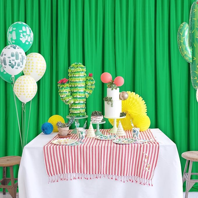 DWCN 10x8 FT Green Backdrop Curtains - Image 6