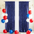 Eternal Beauty Sequin Backdrop Curtains, 2x8 Ft-2 Panels Navy Blue Back Drop by EternalBeauty