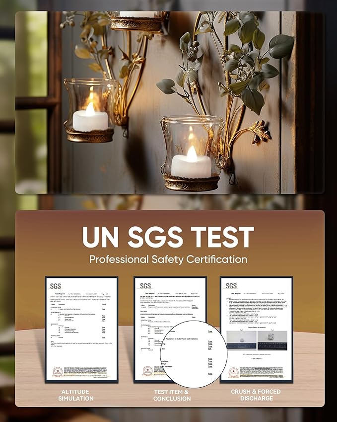 Remote Candles, 400+Hours Remote Control LED Tea Lights Votive Candle - Image 5