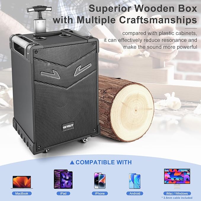 GTSK10-3 3-Way Portable Bluetooth PA Speaker - Image 4