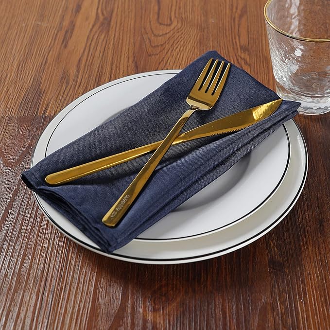 Cloth Napkins 20x20 inch Washable Polyester Dinner Napkins Soft Table Napkins - Image 6