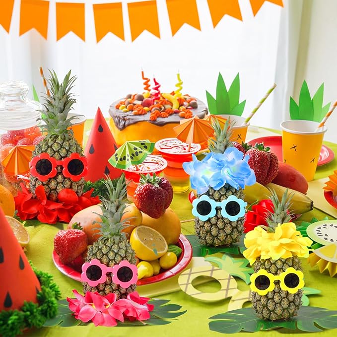 6 Sets Hawaiian Table Centerpieces Pineapple Luau Party Table Decorations - Image 6