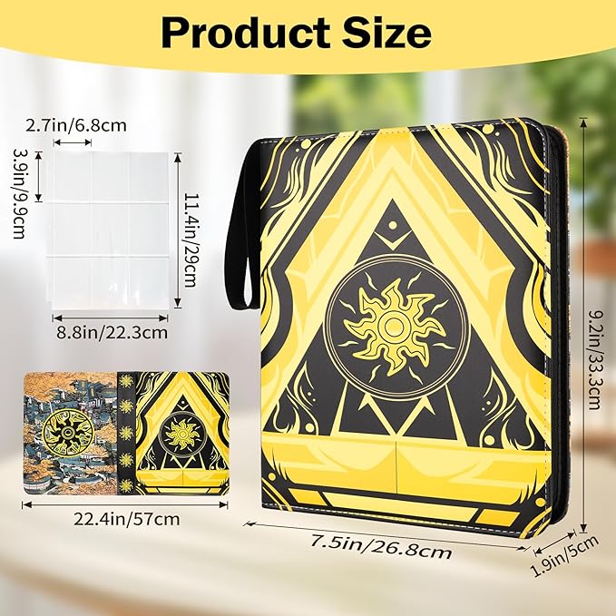 9 Pocket Card Binder for MTG/YGO/PTCG/Game Cards, Holds 900 Cards, Premium Card - Image 3