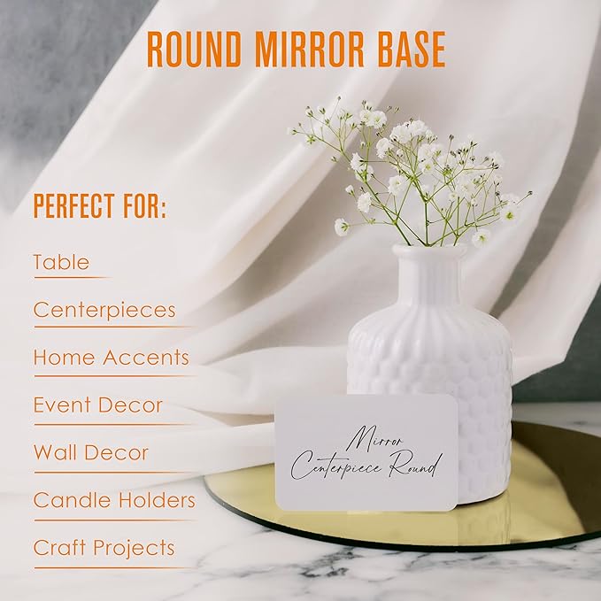 Houseables Gold Mirror Centerpieces - Image 4