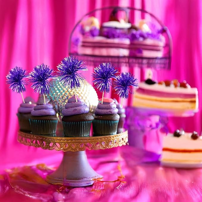 Ephlyn 30Pcs Foil Firework Cupcake Toppers Party Birthday Cake Toppers Supplies - Image 5