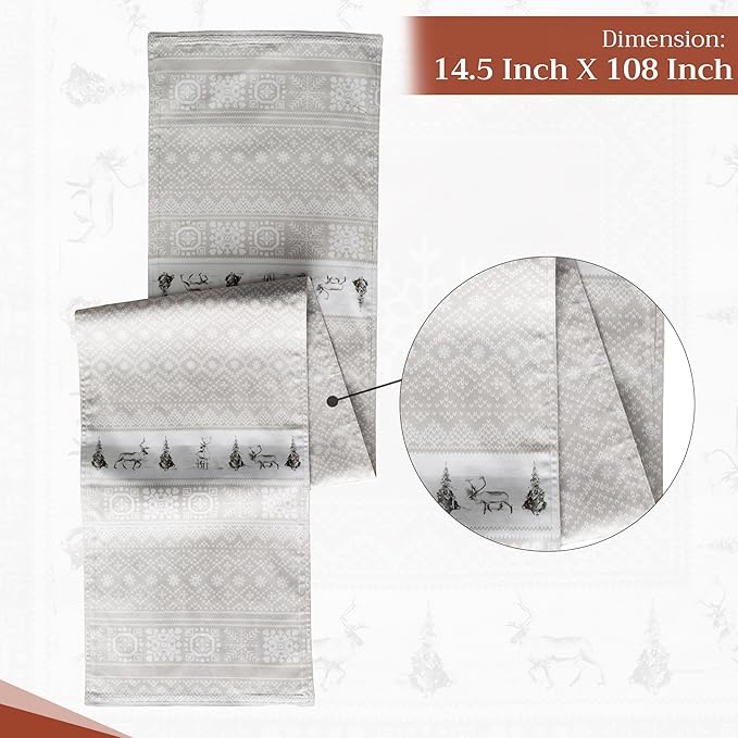 Maison d' Hermine Table Runner 100% Cotton Double Layer Table Runners 108 - Image 4