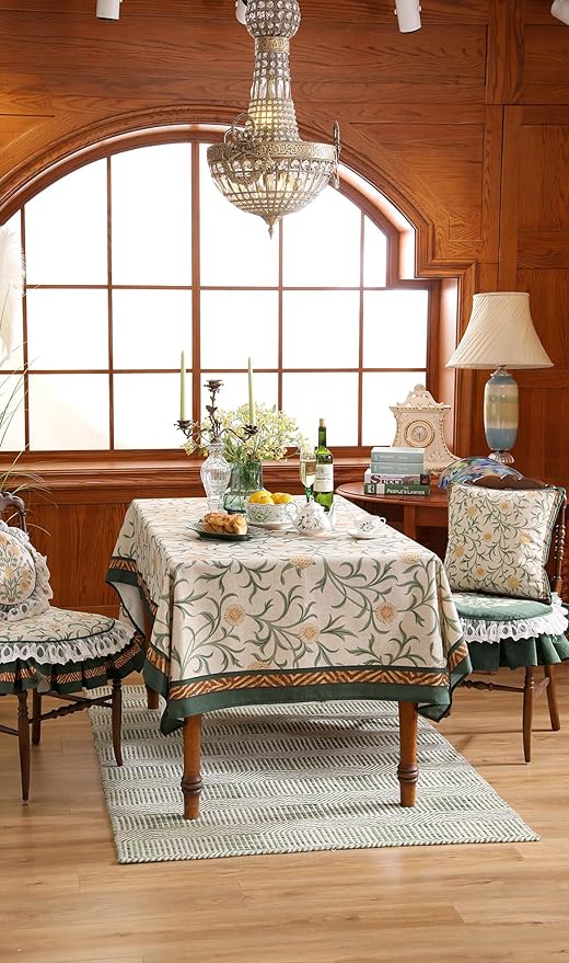 patdrea Designer Floral Linen Table Cloth - Image 8