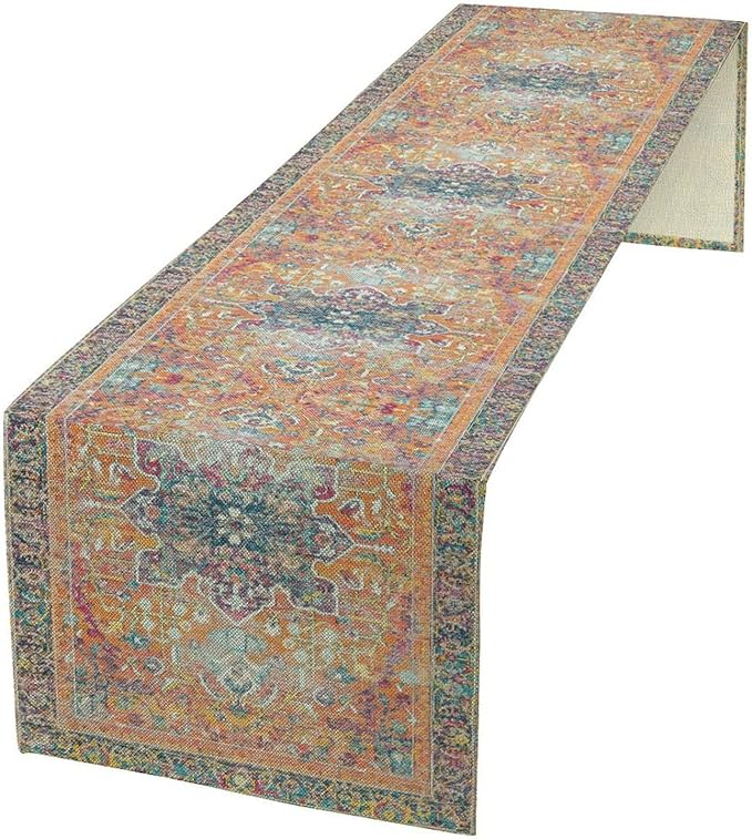 Boho Floral Vintage Table Runner by Unknown