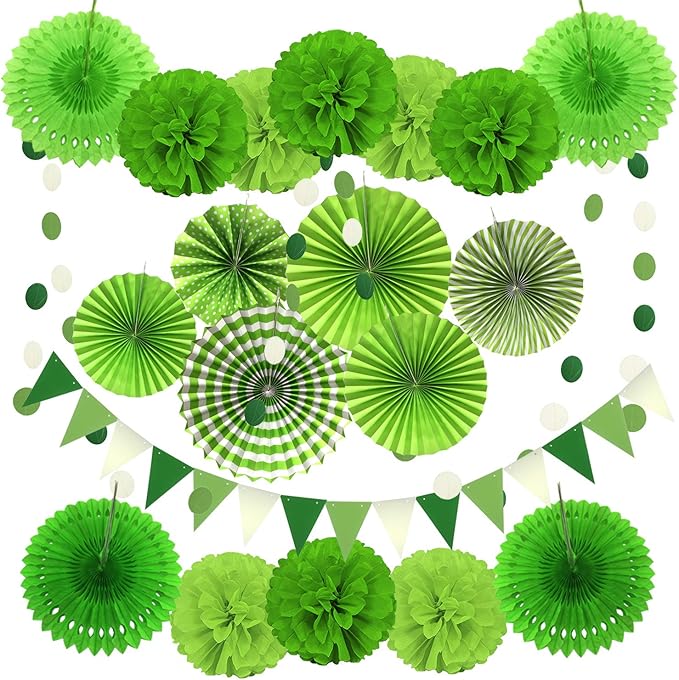ZERODECO Party Decoration, Pom Poms Flowers, Garlands String Polka Dot and by ZERODECO