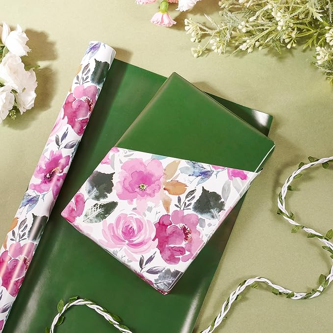 RUSPEPA Reversible Floral Wrapping Paper - Image 4