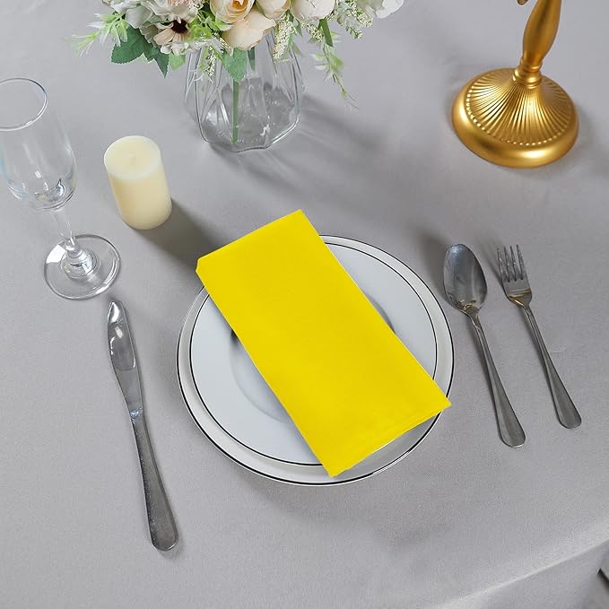 Cloth Napkins 17x17 inch Washable Polyester Dinner Napkins Soft Table Napkins - Image 7