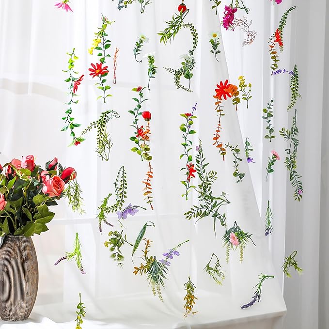 XunYee 6 Pcs 35.4 ft Flower Garlands Hanging Wildflower Backdrop Decoration - Image 6
