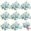 Zeyune 8 Pcs Wedding Silk Flowers Fake Silk Flowers Faux Bouquet Hydrangea by Zeyune