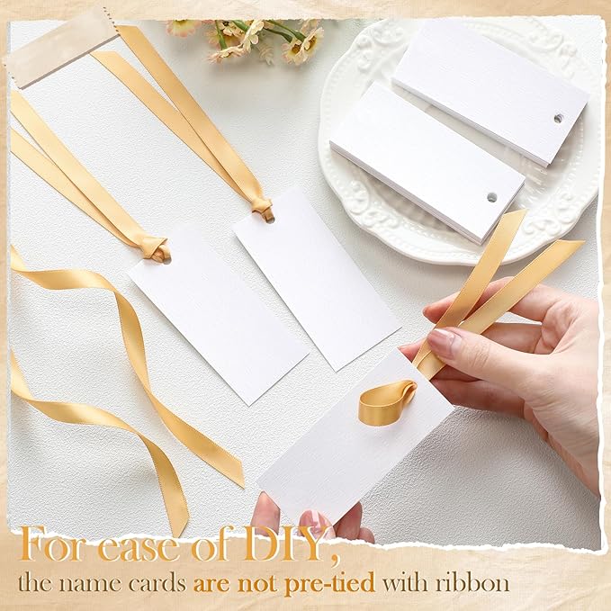 50 Pcs Name Place Cards for Table Setting Blank Wedding Place Cards - Image 3