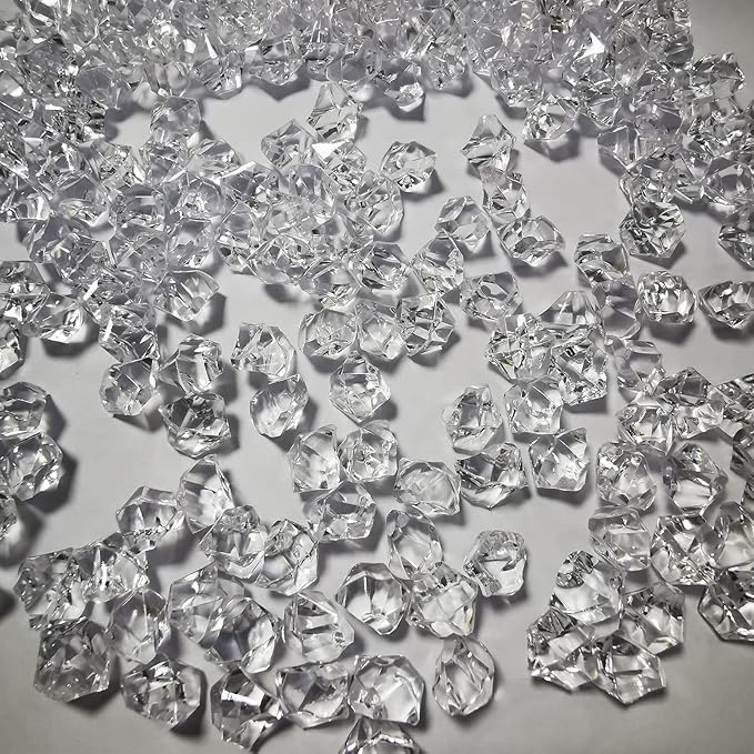 Fake Ice Cubes, 11 * 14 mm Artificial Ice Table Scatter, Fake Crushed Ice - Image 2