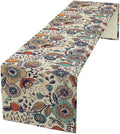 Boho Floral Table Runner, Vintage Flowers Tropical Plants Country Style Table by Unknown