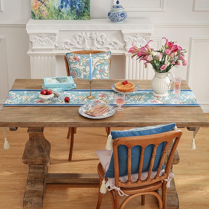 patdrea Linen Leopard Animal Table Runner Farmhouse - Image 7